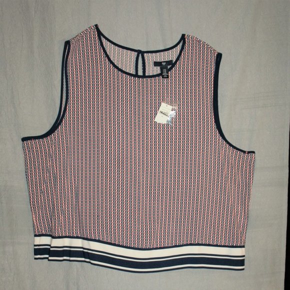 GAP Geometric Print Vest-Style Top - Picture 1 of 4